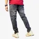 Men's Washed Grey Slim Fit Stretch Jeans | Premium Casual Denim Pants